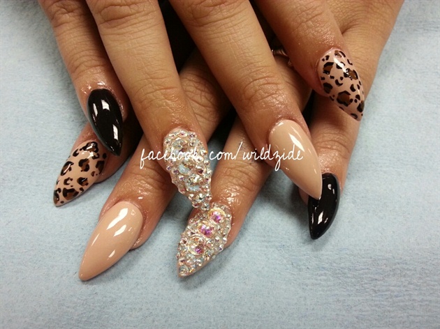 10 Blinged Out Acrylic Nail Designs Images