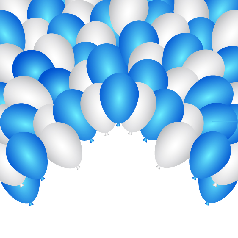 Blue and White Cartoon Balloon Images