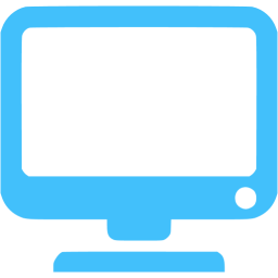Blue Computer Screen Icon