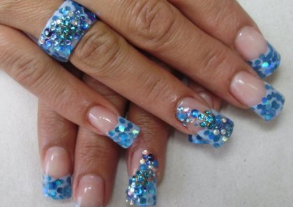Blue French Manicure Designs