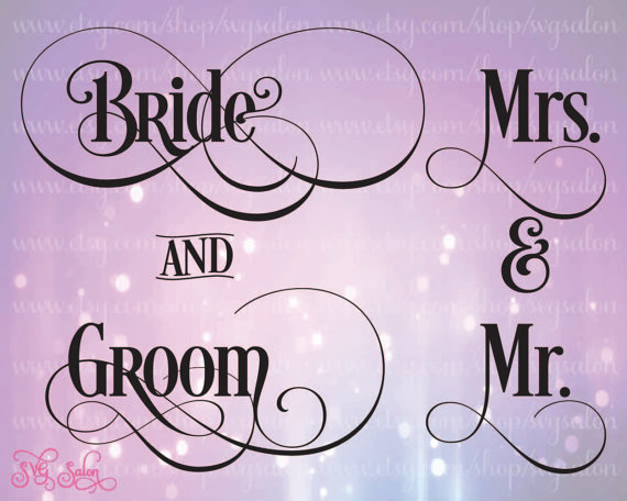Bride and Groom Svg File Bride and Groom Svg File