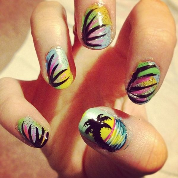 Bright Summer Nail Design Bright Summer Nail Design