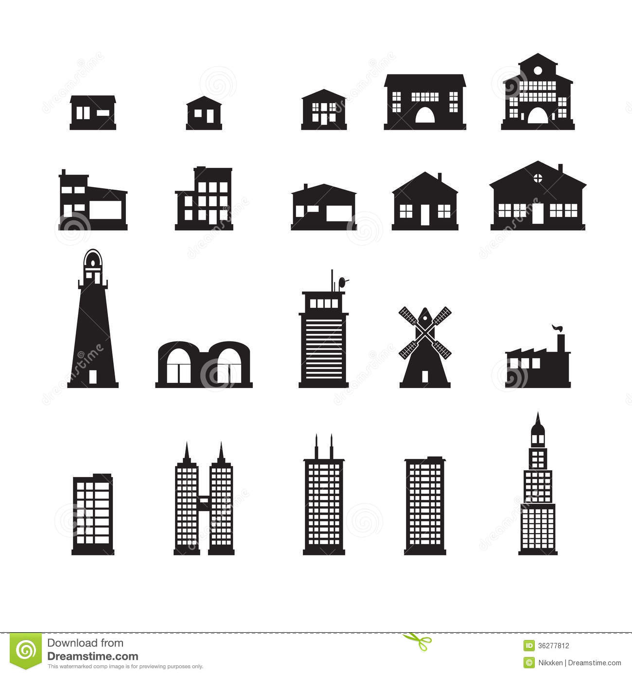 Building Icon Set