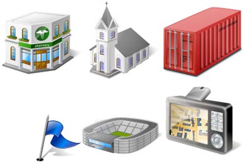 Building Map Icons Free