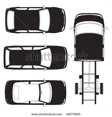 Car Silhouette Top View