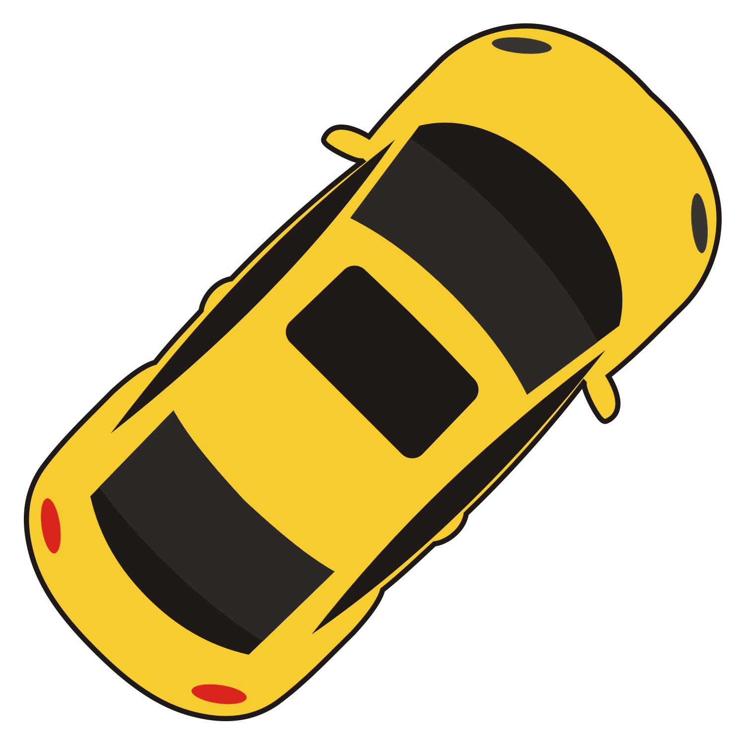 Car Top View Vector