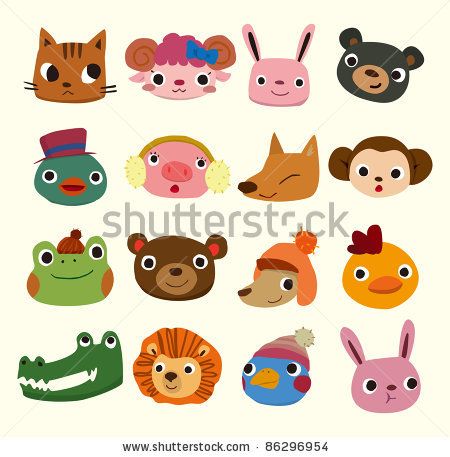 Cartoon Animals with Big Heads Cartoon Animals with Big Heads