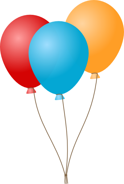 Cartoon Birthday Balloons Clip Art