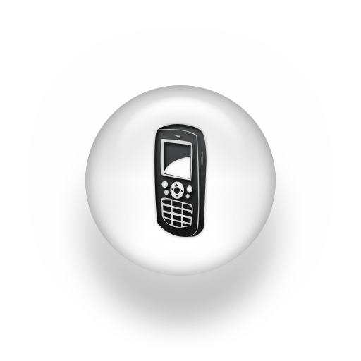 Cell Phone Icon White