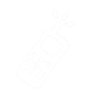 Cell Phone Icon White