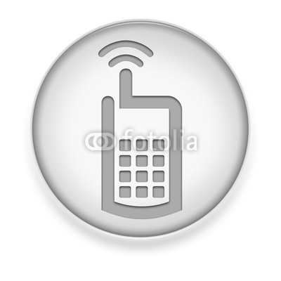 Cell Phone Icon White