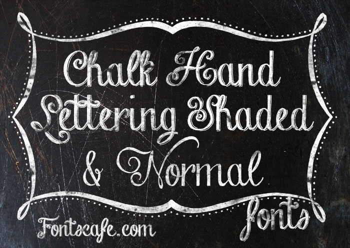 Chalk Hand Lettering Shaded Font Chalk Hand Lettering Shaded Font