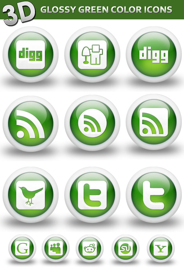 Circular Social Media Icons