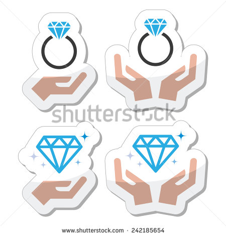 Clip Art Hand with Engagement Ring Clip Art Hand with Engagement Ring