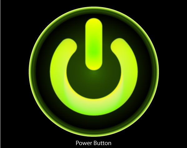 Computer Power Button Vector