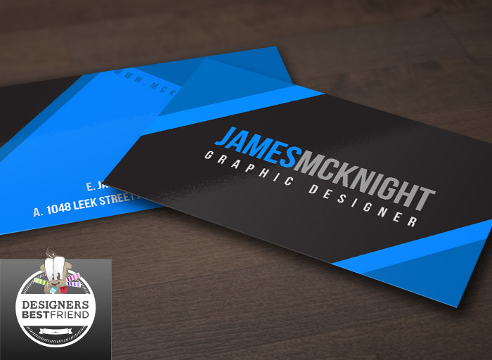 Corporate Business Card Template Blue