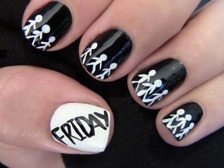 Cute Black Nail Polish Designs