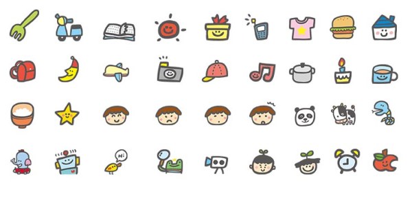 Cute Cartoon Desktop Icons