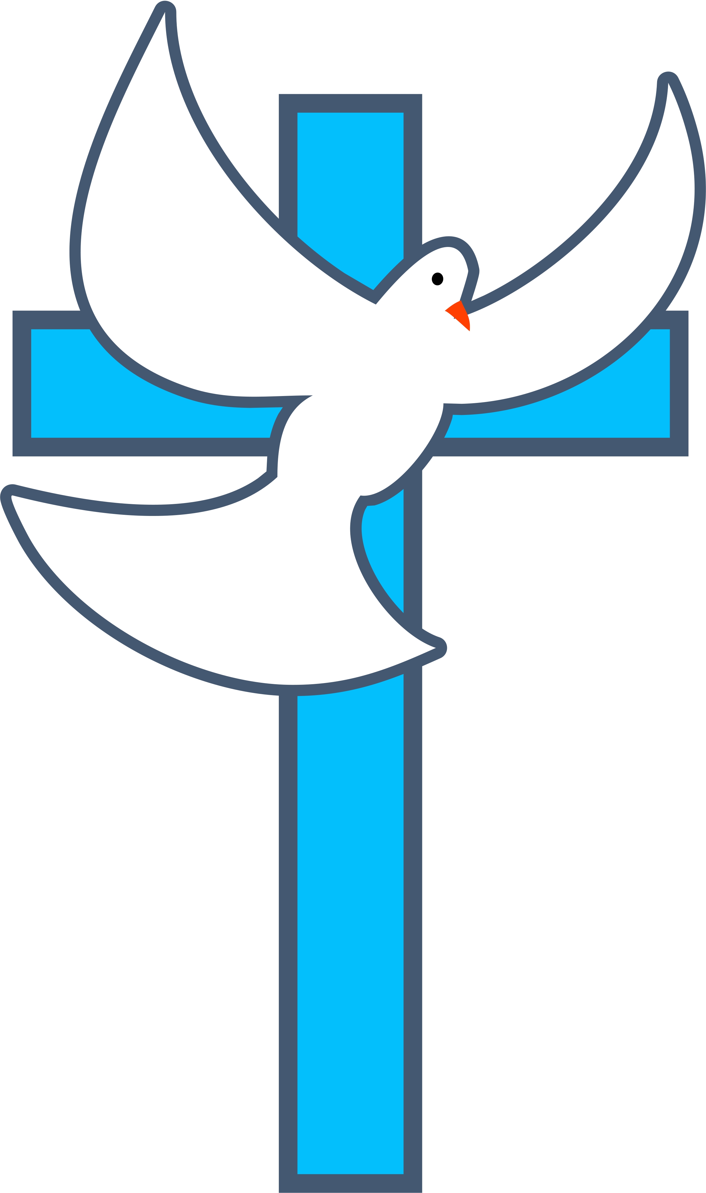 Dove and Cross Clip Art