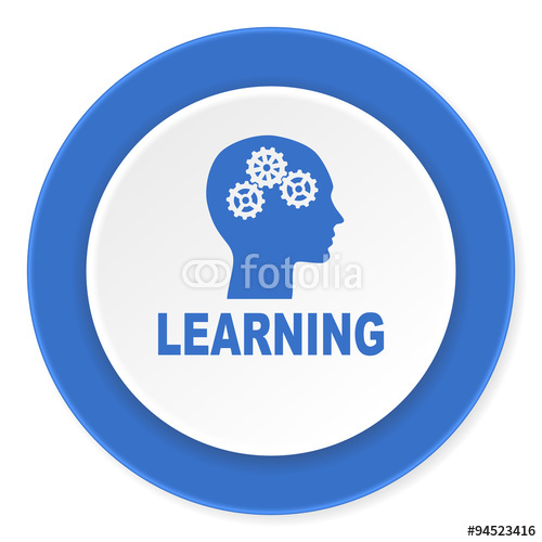 Education Icon with Blue Background Education Icon with Blue Background