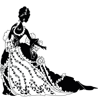 Elegant Woman Silhouette Vector