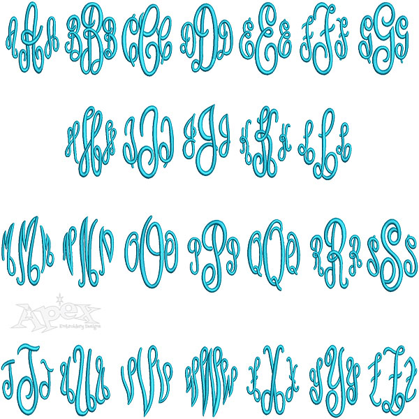 Empire Monogram Embroidery Font