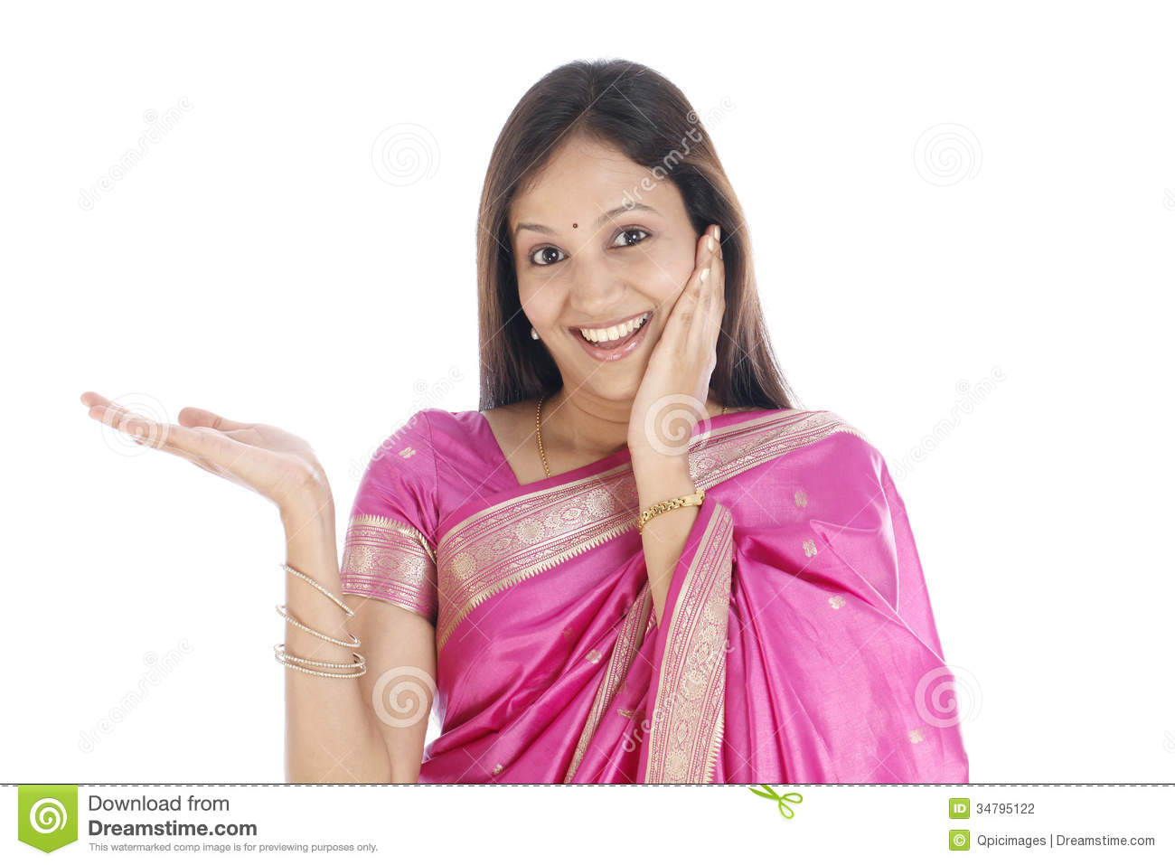 Excited Indian Woman
