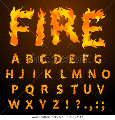 Fire Flames Letters Fonts