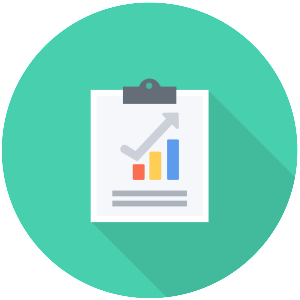 Flat Line Reporting Icon