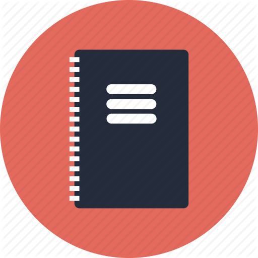 Flat Spiral Notebook Icon Image