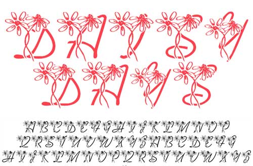 Flower Letters Font Free