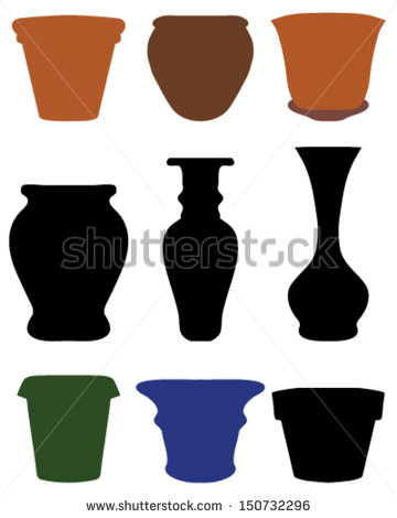 Flower Pot Silhouette