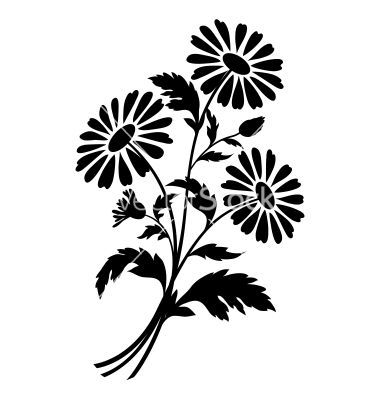 Flower Silhouette Vector Clip Art