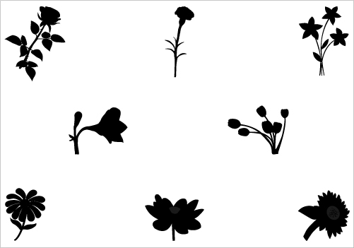 Flowers Silhouette Vector