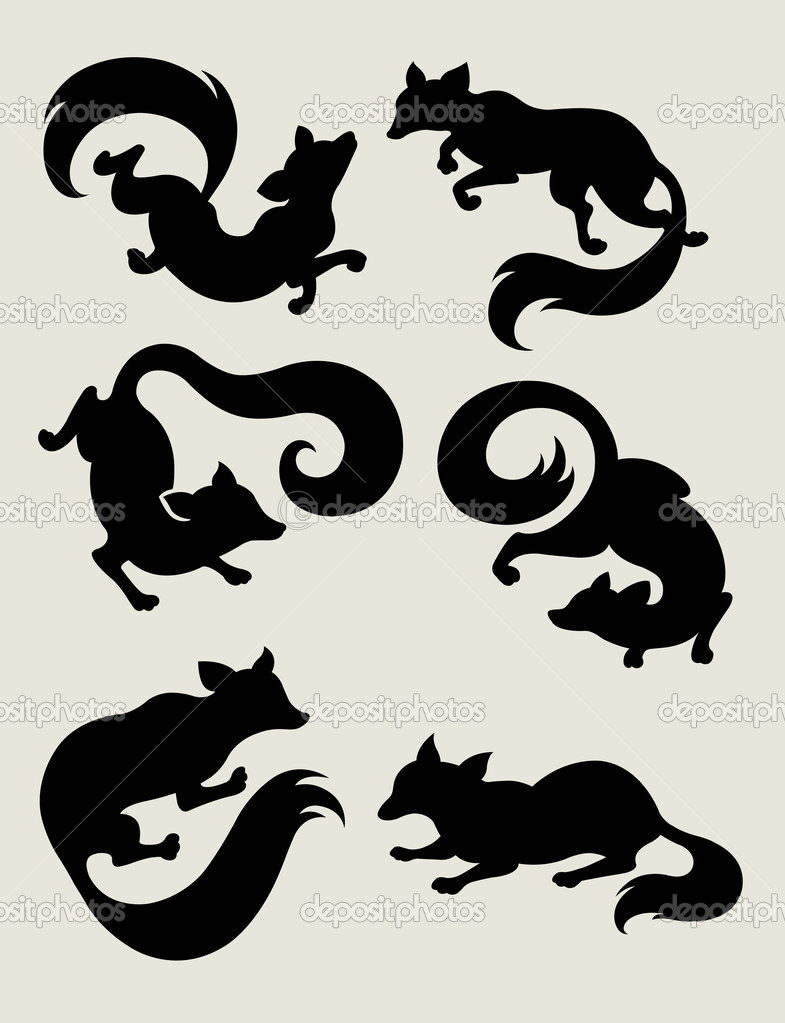 Fox Silhouette Symbols Fox Silhouette Symbols