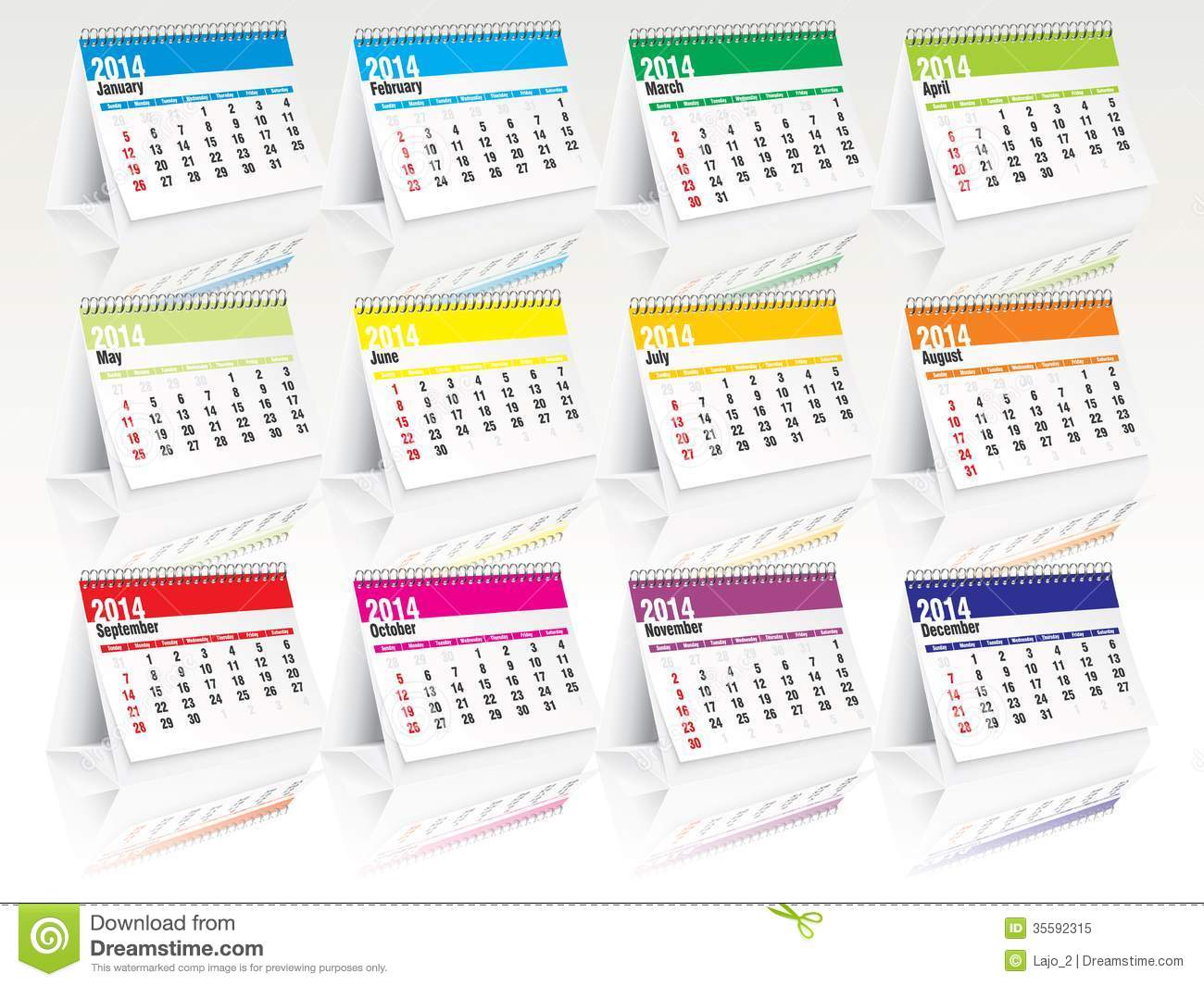 Free 2014 Desk Calendars