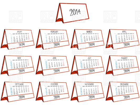 Free 2014 Desk Calendars