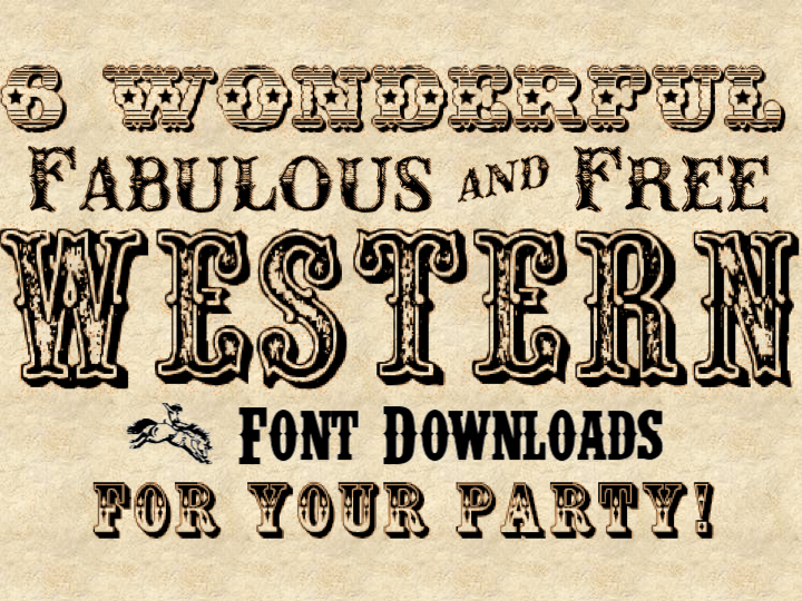 9 Western Cowboy Alphabet Fonts Images