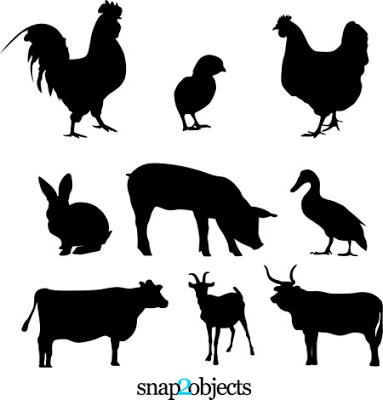 Free Farm Animal Silhouettes