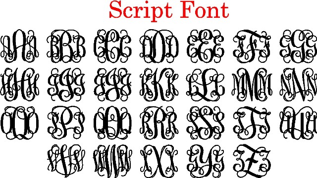 11 Interlocking Script Font Images