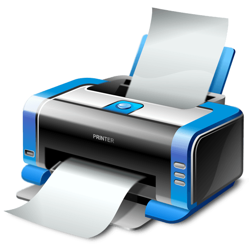 Free Printer Icon Blue