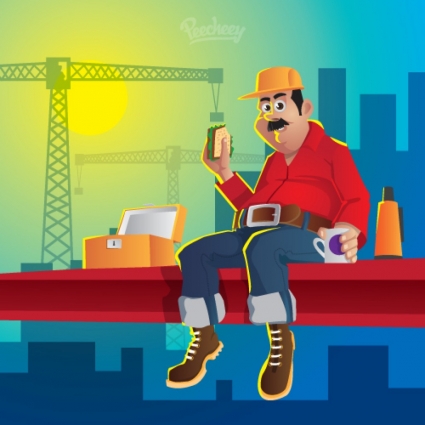 Free Vector Construction Worker