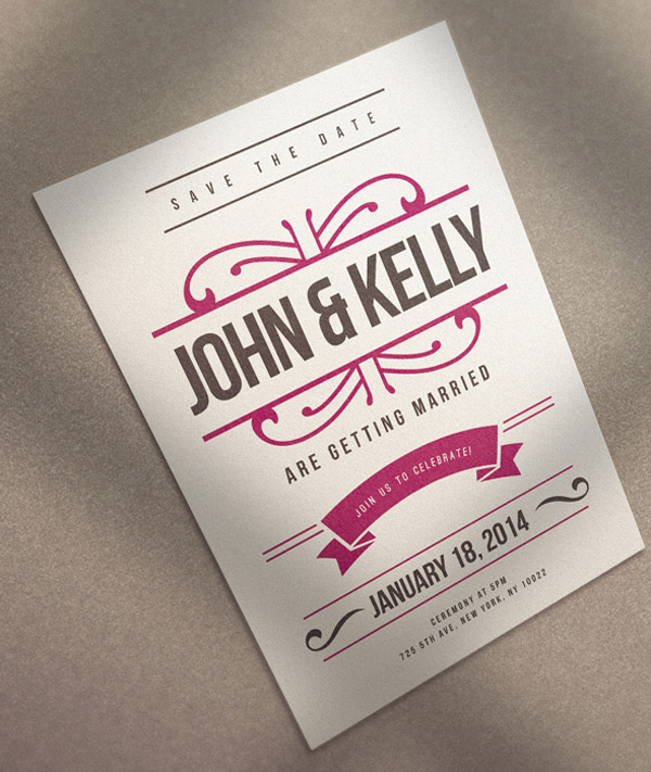 Free Wedding Invitation PSD Files