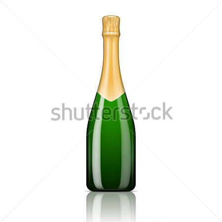 Gold Champagne Bottle Vector