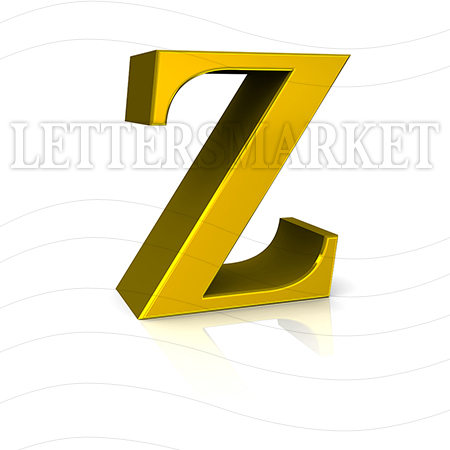 Gold Letter Z