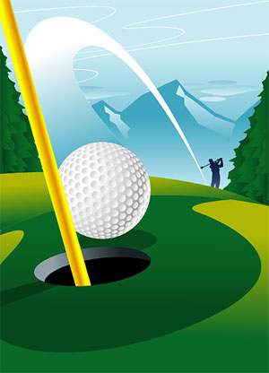 10 Golf Course Vector Graphics Images