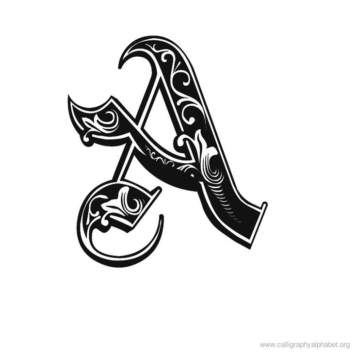 Gothic Calligraphy Alphabet Letters