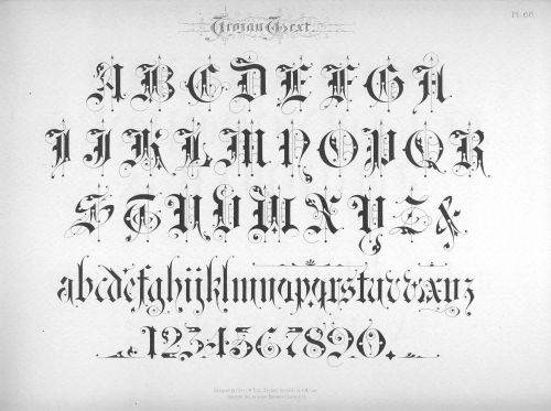 Gothic Calligraphy Font Alphabet Letters