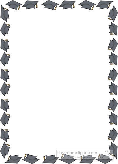 Graduation Cap Border Clip Art