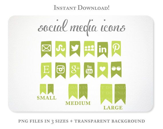 Green Social Media Icons